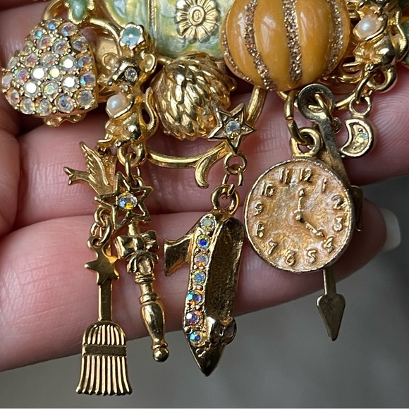 KIRKS FOLLY | CINDERELLA COACH Brooch Pin "Too Late For The Ball" - Picture 5 of 13